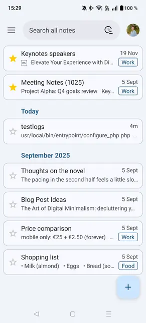 Screenshot 2 von Nextcloud Notes