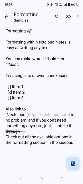 Screenshot 3 von Nextcloud Notes