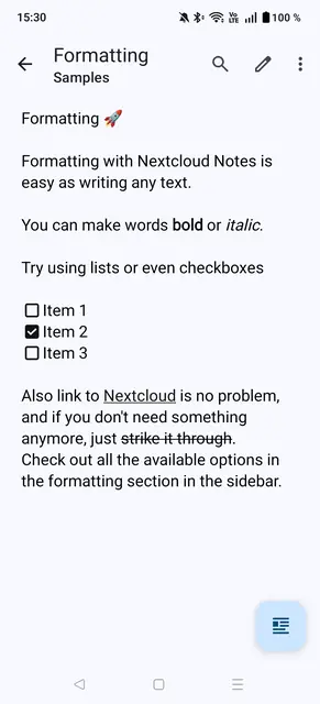 Screenshot 4 von Nextcloud Notes