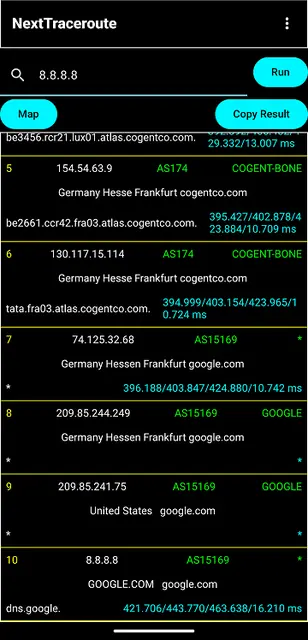Screenshot 1 von NextTraceroute