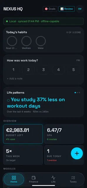 Screenshot 1 of Nexus Command Center