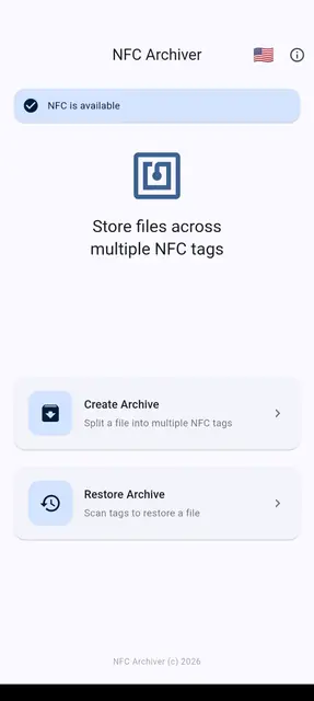 Screenshot 1 of NFC Archiver