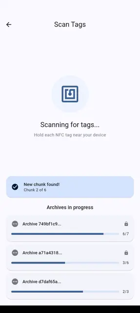 Screenshot 2 of NFC Archiver