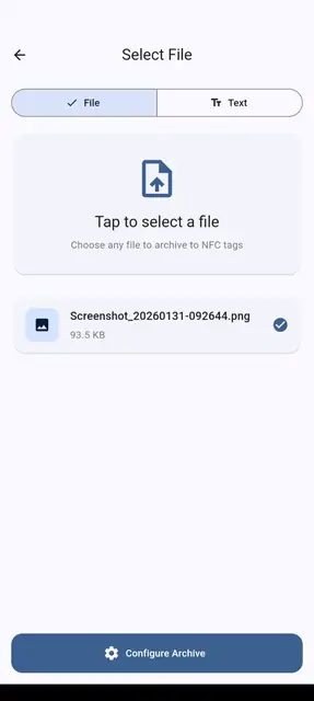 Screenshot 3 of NFC Archiver