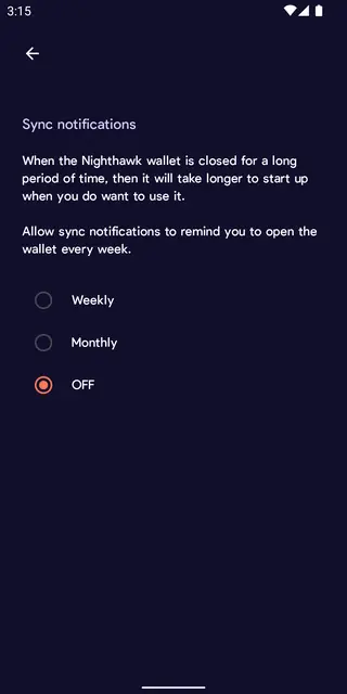 Screenshot 4 of Nighthawk Wallet