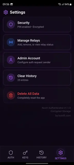 Screenshot 3 of Nostr Authenticator