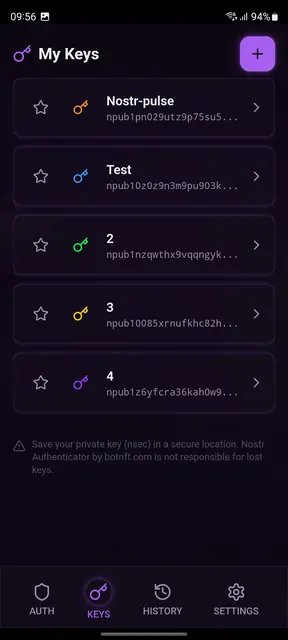 Screenshot 4 of Nostr Authenticator
