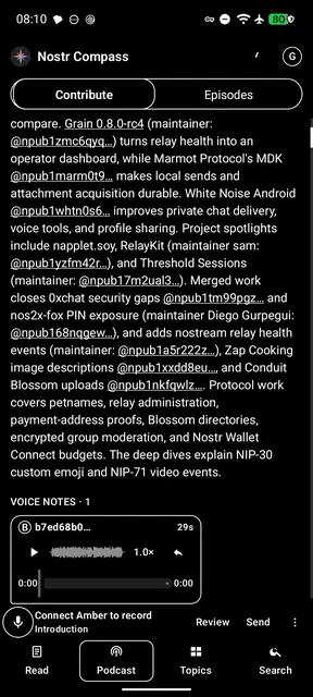 Screenshot 1 of Nostr Compass