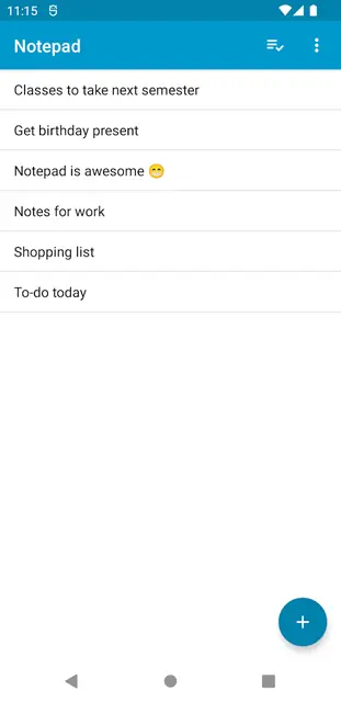 Screenshot 1 of Notepad