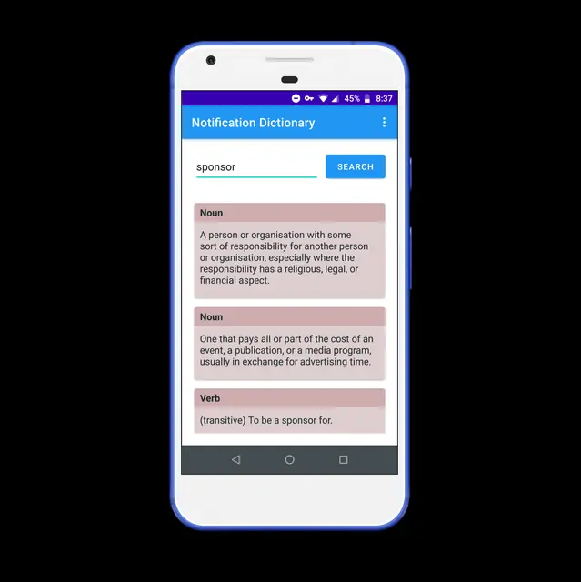 Screenshot 2 of Notification Dictionary