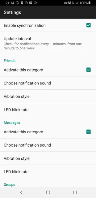 Screenshot 1 of Notifications for FB