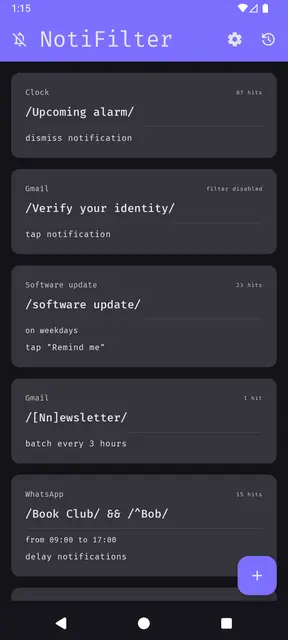 Screenshot 1 of NotiFilter