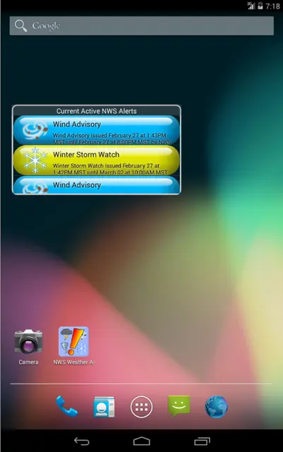 Screenshot 4 of NWS Weather Alerts Widget