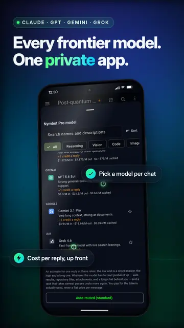 Screenshot 1 von Nymbot - Private AI Assistant