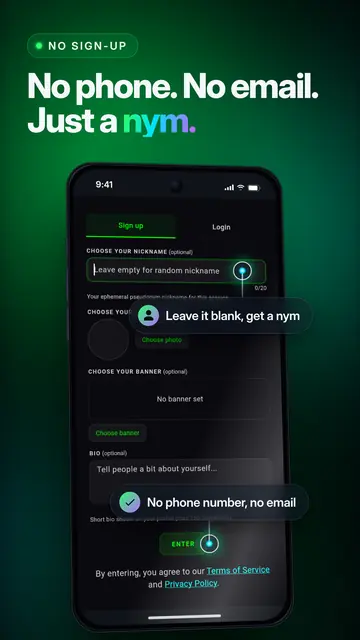 Screenshot 2 von Nymchat - Geohash Mesh Chat