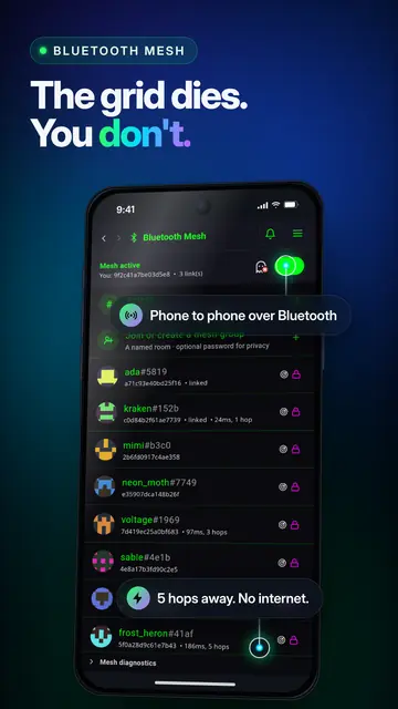 Screenshot 3 von Nymchat - Geohash Mesh Chat