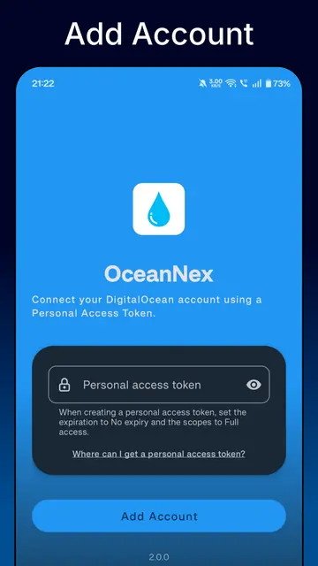 Screenshot 1 von OceanNex for DigitalOcean