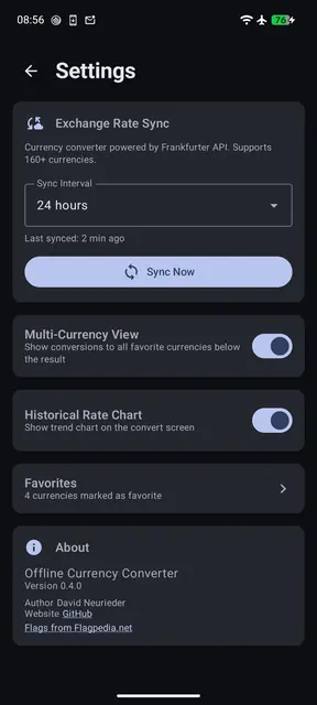 Screenshot 2 of Offline Currency Converter