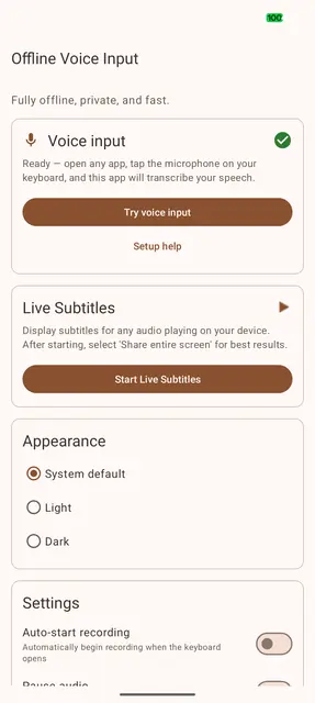 Screenshot 2 of Offline Voice Input
