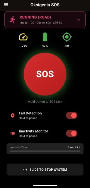 Screenshot 1 of Oksigenia SOS