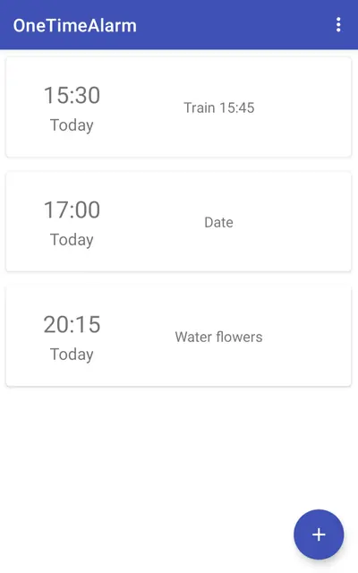 Screenshot 1 of OneTimeAlarm