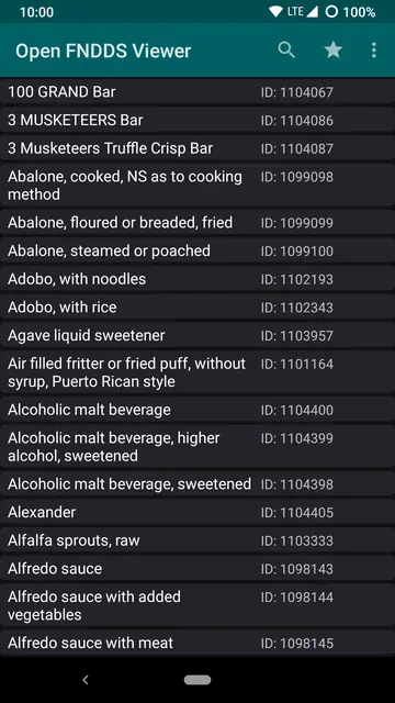 Screenshot 1 von Open FNDDS Viewer