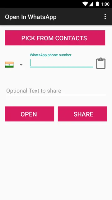 Screenshot 1 of Open In WhatsApp