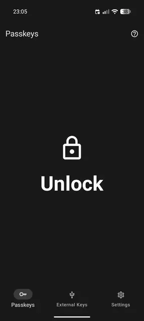 Screenshot 1 of Open Passkey Authenticator