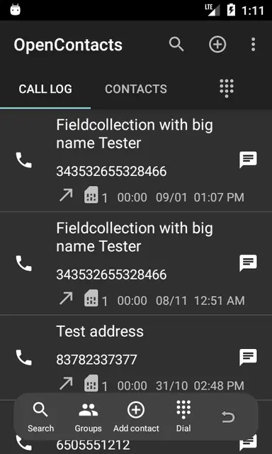 Screenshot 1 of OpenContacts