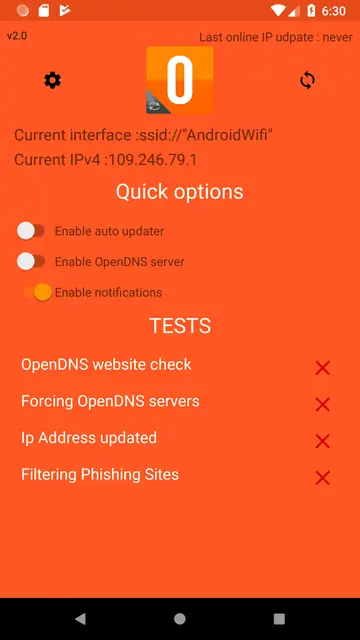 Screenshot 1 of OpenDNS Updater