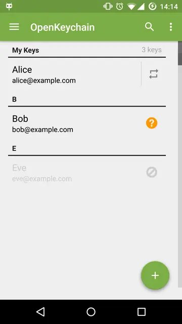 Screenshot 2 of OpenKeychain: Easy PGP