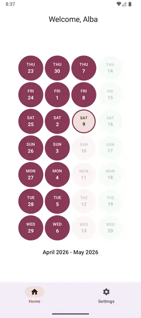 Screenshot 1 von OpenPillReminder: Birth Control Pill Tracker