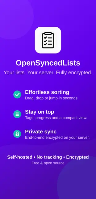 Screenshot 1 von OpenSyncedLists