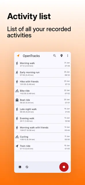 Screenshot 4 von OpenTracks (Non-reproducible)