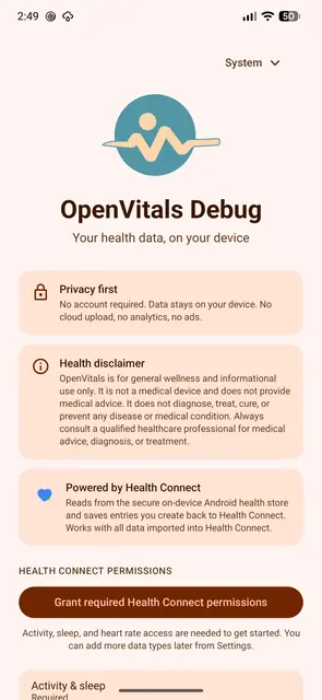 Screenshot 2 of OpenVitals