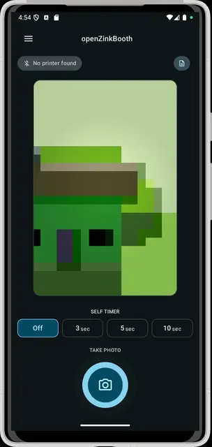 Screenshot 1 von openZinkBooth