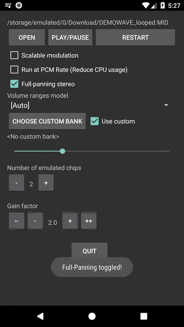 Screenshot 1 von OPN2 MIDI Player