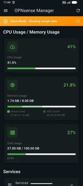 Screenshot 2 of OPNsense Manager
