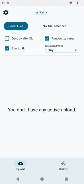Screenshot 1 von Oshi Uploader