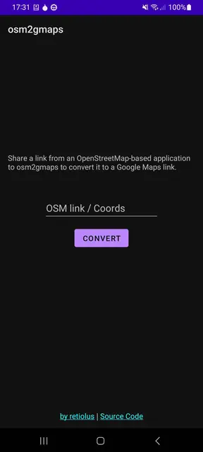 Screenshot 1 of osm2gmaps