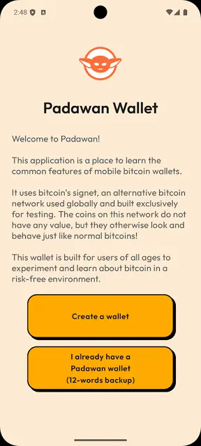 Screenshot 1 von Padawan Wallet