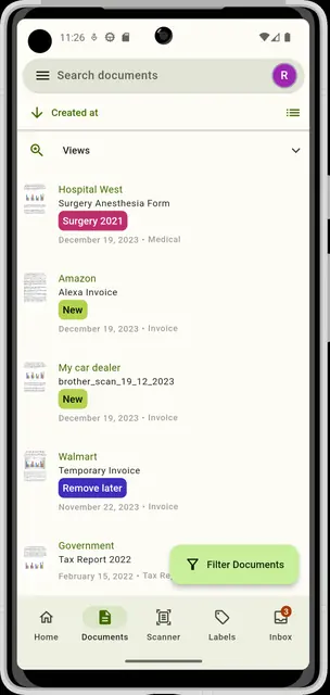 Screenshot 1 of Paperless Mobile