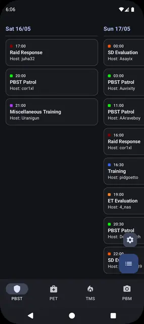 Screenshot 1 of PB Schedule Viewer