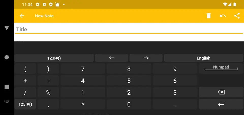 Screenshot 1 of PC Numpad for AnySoftKeyboard