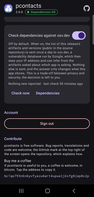 Screenshot 2 of pcontacts