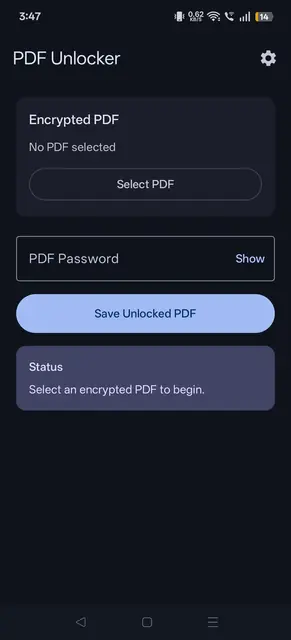 Screenshot 1 of PDF Unlocker