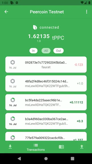 Screenshot 2 von Peercoin Wallet