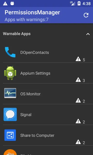 Screenshot 1 of Permissions Manager