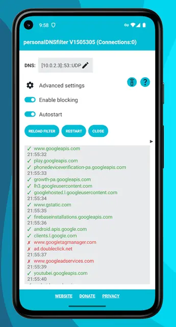 Screenshot 1 of personalDNSfilter