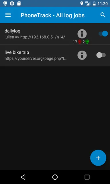 Screenshot 1 of PhoneTrack